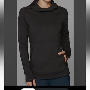 Athleta. Cozy Karma Asym Hoodie. Black. Small. Kangaroo pouch.